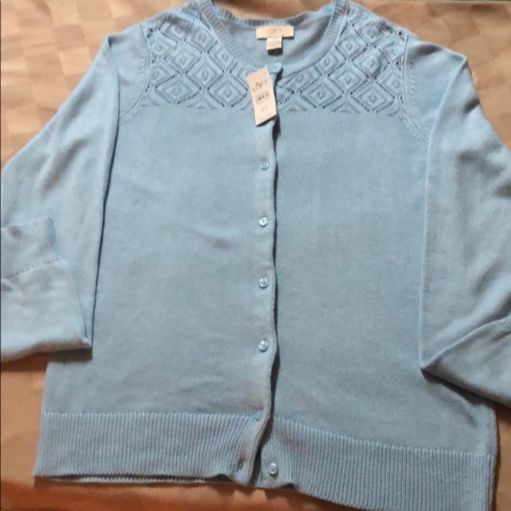 Loft  blue cardigan